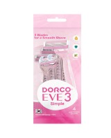 DORCO TRC200 ЕVE 3 Жен. однораз. станок (4 шт.) 3 лезвия, плав. головка, увл. полоса, 12/144