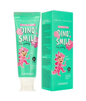 Consly Детская гелевая зубная паста DINO's SMILE c ксилитом и вкусом жвачки, 60г