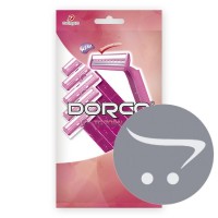 DORCO Станок TG-708 women, однораз. ст. 5 шт, фиксир. головка с 2 лезвиями и увл.