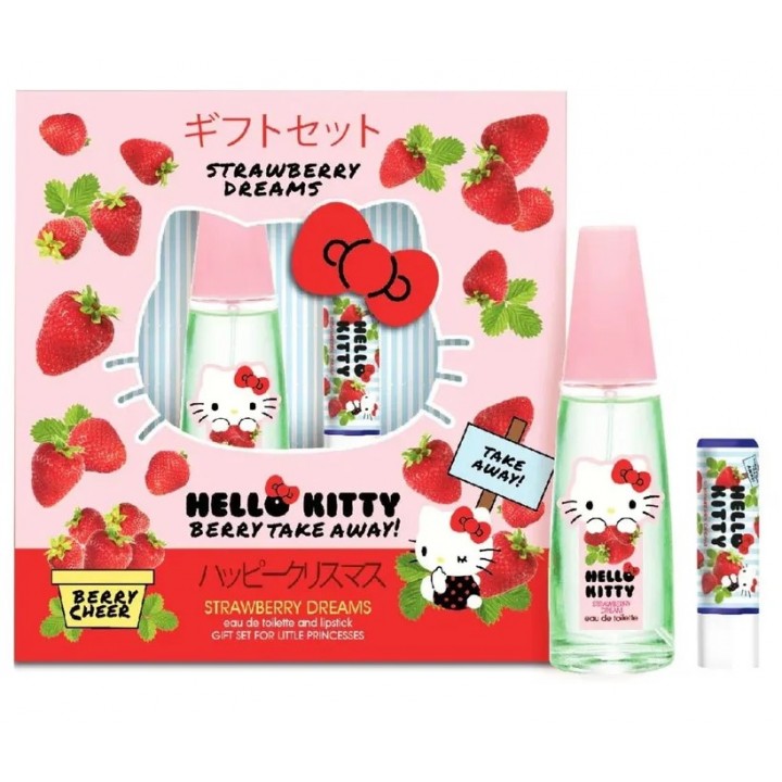 03846 Понти Парфюм GIFT SET FOR LITTLE PRINCESSES eau de toilette and lipstick "Strawberry dreams"