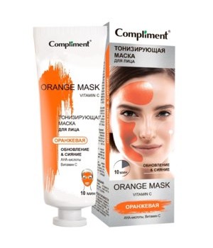 Тимекс Compliment Orange Mask Тонизирующая маска для лица ОРАНЖЕВАЯ Обновление & Сияние, 80мл