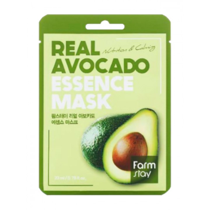 Farmstay Тканевая маска REAL с экстрактом АВОКАДО Real Avocado Essence Mask 23 мл