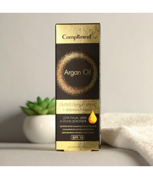 Compliment ARGAN OIL Питат. крем с эфф. ботокса  д/лица, шеи, зоны декольте для зрел.кожи, 50мл