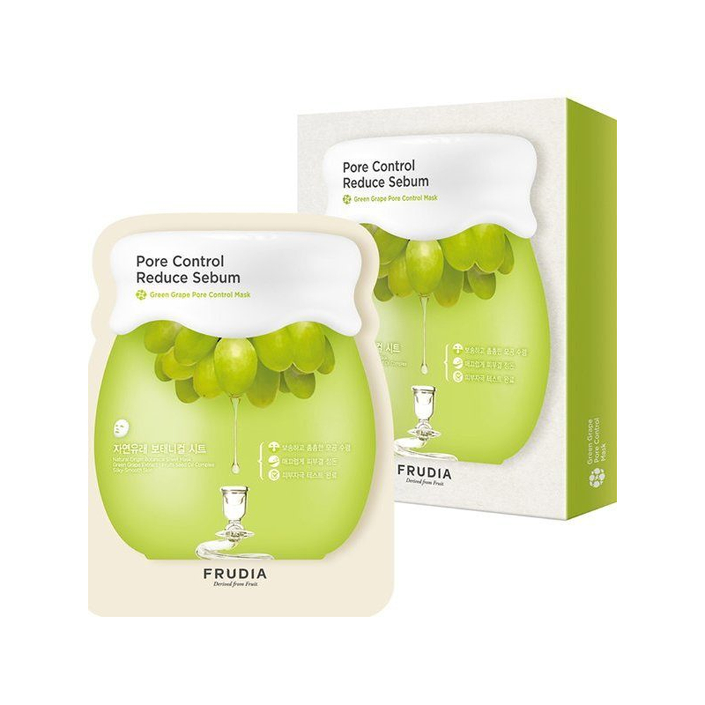 Frudia mask. Frudia Green grape Pore Control Mask. Frudia маска тканевая для лица с зеленым виноградом Green grape Pore Control Mask 20мл. Frudia набор масок Green grape Pore Control 5 штук. Маска корейская для лица Frudia косметика.