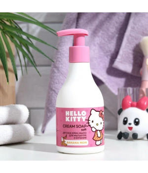 Понти Парфюм Hello Kitty CREAM SOAP SOFT детское крем-мыло для мытья рук и купания Banana Mom