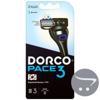 DORCO PACE 4, однораз. станок (3+1 ШТ.) плав. головка, 4 лезвия, увл. полоса